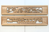 華やかに飾り立てられた梅竹の見応えある欄間 EZ2835ab 在庫(a:1 b:1)枚