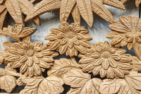 華やかに飾り立てられた梅竹の見応えある欄間 EZ2835ab 在庫(a:1 b:1)枚