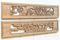 華やかに飾り立てられた梅竹の見応えある欄間 EZ2835ab 在庫(a:1 b:1)枚