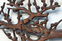 味わい深い木地の色彩に松竹梅を描く風情ある深彫彫刻欄間 EZ2836ab 在庫(a:1 b:1)枚