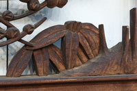 味わい深い木地の色彩に松竹梅を描く風情ある深彫彫刻欄間 EZ2836ab 在庫(a:1 b:1)枚