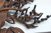 味わい深い木地の色彩に松竹梅を描く風情ある深彫彫刻欄間 EZ2836ab 在庫(a:1 b:1)枚