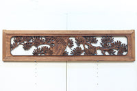 味わい深い木地の色彩に松竹梅を描く風情ある深彫彫刻欄間 EZ2836ab 在庫(a:1 b:1)枚