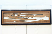 鴈(ガン)が戯れたり飛び立っていく姿を描いた仄々とした彫刻欄間 EZ2838ab 在庫2枚一組