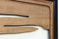 鴈(ガン)が戯れたり飛び立っていく姿を描いた仄々とした彫刻欄間 EZ2838ab 在庫2枚一組