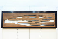 鴈(ガン)が戯れたり飛び立っていく姿を描いた仄々とした彫刻欄間 EZ2838ab 在庫2枚一組