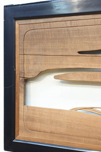 鴈(ガン)が戯れたり飛び立っていく姿を描いた仄々とした彫刻欄間 EZ2838ab 在庫2枚一組