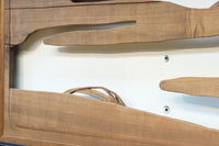 鴈(ガン)が戯れたり飛び立っていく姿を描いた仄々とした彫刻欄間 EZ2838ab 在庫2枚一組