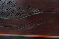 幅2125ミリ!!鯉が波間に顔を出す透かし絵で風情ある長尺漆欄間 EZ2839 在庫1枚