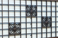 幅2608ミリ!! 升格子に角麻の葉組子が散りばめられた長尺欄間素材 EZ2844 在庫1枚