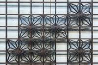 幅2608ミリ!! 升格子に角麻の葉組子が散りばめられた長尺欄間素材 EZ2844 在庫1枚