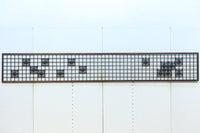 幅2608ミリ!! 升格子に角麻の葉組子が散りばめられた長尺欄間素材 EZ2844 在庫1枚