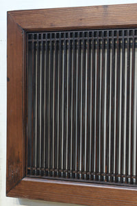 緻密な縦繁に桐模様組子が浮かぶ気品漂う欄間 EZ2846 在庫2枚