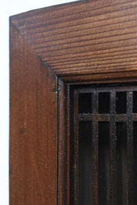 緻密な縦繁に桐模様組子が浮かぶ気品漂う欄間 EZ2846 在庫2枚