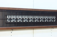 緻密な縦繁に桐模様組子が浮かぶ気品漂う欄間 EZ2846 在庫2枚