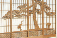 巨木の松と鶴の絵柄で風情ある欄間・書院セット EZ2848 在庫5枚一組