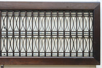 稀少珍品!!和モダンな装飾で華やかな面持ちの繊細縦格子欄間 EZ2855 在庫1枚