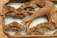 優雅な鶴の姿を松の木に添えた深彫り彫刻中型欄間 EZ2858abcd 在庫(a:1 b:1 c:1 d:1)枚