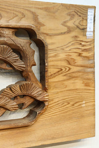 優雅な鶴の姿を松の木に添えた深彫り彫刻中型欄間 EZ2858abcd 在庫(a:1 b:1 c:1 d:1)枚