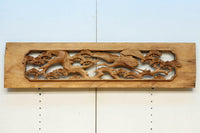 優雅な鶴の姿を松の木に添えた深彫り彫刻中型欄間 EZ2858abcd 在庫(a:1 b:1 c:1 d:1)枚