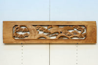 優雅な鶴の姿を松の木に添えた深彫り彫刻中型欄間 EZ2858abcd 在庫(a:1 b:1 c:1 d:1)枚