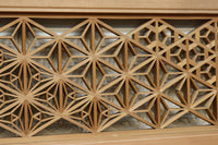 木地色のアレンジ組子装飾が映える小型欄間 EZ2860 在庫4枚