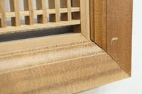 繊細な縦繁格子と美しい木地色が映える縦繁欄間 EZ2863 在庫1枚