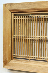繊細な縦繁格子と美しい木地色が映える縦繁欄間 EZ2863 在庫1枚