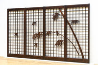 竹雀装飾を施した落ち着いた眺めの書院セット EZ2865 在庫4枚一組