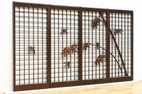 竹雀装飾を施した落ち着いた眺めの書院セット EZ2865 在庫4枚一組