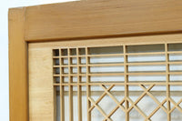 松と鶴の縁起の良い彫刻を描いた窓絵で華やいだ面持ちの彫刻欄間 EZ2868ab 在庫(a:1 b:1)枚