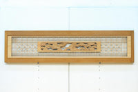 松と鶴の縁起の良い彫刻を描いた窓絵で華やいだ面持ちの彫刻欄間 EZ2868ab 在庫(a:1 b:1)枚