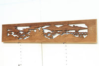 穏やかな風景が広がる彫刻欄間素材 EZ2877 在庫1枚