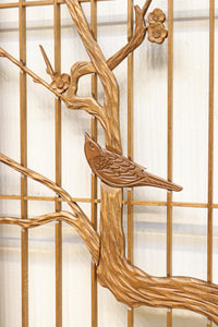 梅の木に鶯が羽を休める風景を描いた書院セット EZ2889 在庫2枚一組