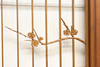 梅の木に鶯が羽を休める風景を描いた書院セット EZ2889 在庫2枚一組