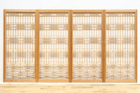 温かみある木地色の香図と蜀江の組子が美しい書院 EZ2893 在庫4枚