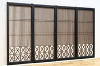 縦繁と幾何学模様のモダンなデザインをした書院 EZ2895 在庫4枚