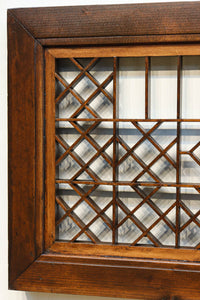 両端の組子細工と幾何学帯装飾で和モダンな面持ちの欄間 EZ2921 在庫1枚