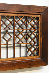 両端の組子細工と幾何学帯装飾で和モダンな面持ちの欄間 EZ2921 在庫1枚