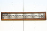 両端の組子細工と幾何学帯装飾で和モダンな面持ちの欄間 EZ2921 在庫1枚
