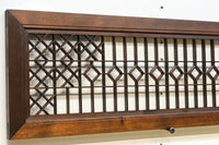 両端の組子細工と幾何学帯装飾で和モダンな面持ちの欄間 EZ2921 在庫1枚