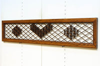 大きな幾何学装飾を備えて格調あるデザインの欄間 EZ2924 在庫1枚