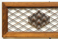 大きな幾何学装飾を備えて格調あるデザインの欄間 EZ2924 在庫1枚