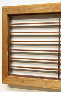 縁起の良い松の彫刻と格子を合わせた彫刻欄間 EZ2925 在庫1枚