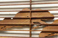 縁起の良い松の彫刻と格子を合わせた彫刻欄間 EZ2925 在庫1枚