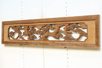 鶴と松を繊細に彫り描いて雅な面持ちある彫刻欄間 EZ2934ab 在庫(a:1 b:1)枚