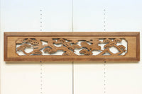 鶴と松を繊細に彫り描いて雅な面持ちある彫刻欄間 EZ2934ab 在庫(a:1 b:1)枚