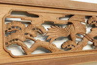 鶴と松を繊細に彫り描いて雅な面持ちある彫刻欄間 EZ2934ab 在庫(a:1 b:1)枚