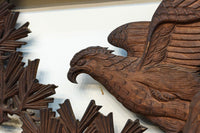 勇壮な鷹と松の絵柄が風格を感じさせる彫刻欄間 EZ2935ab 在庫(a:1 b:1)枚