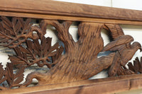 勇壮な鷹と松の絵柄が風格を感じさせる彫刻欄間 EZ2935ab 在庫(a:1 b:1)枚